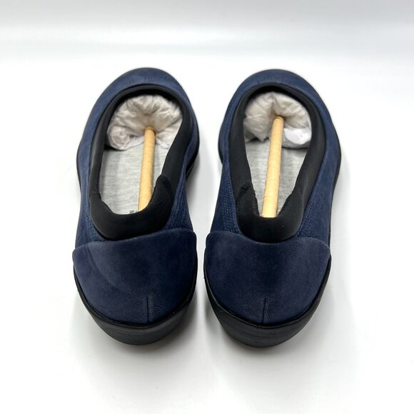 Clarks Womens Size 6 Ayla Low Blue Black Slip On Comfort Flats Loafers Shoes - Picture 7 of 14